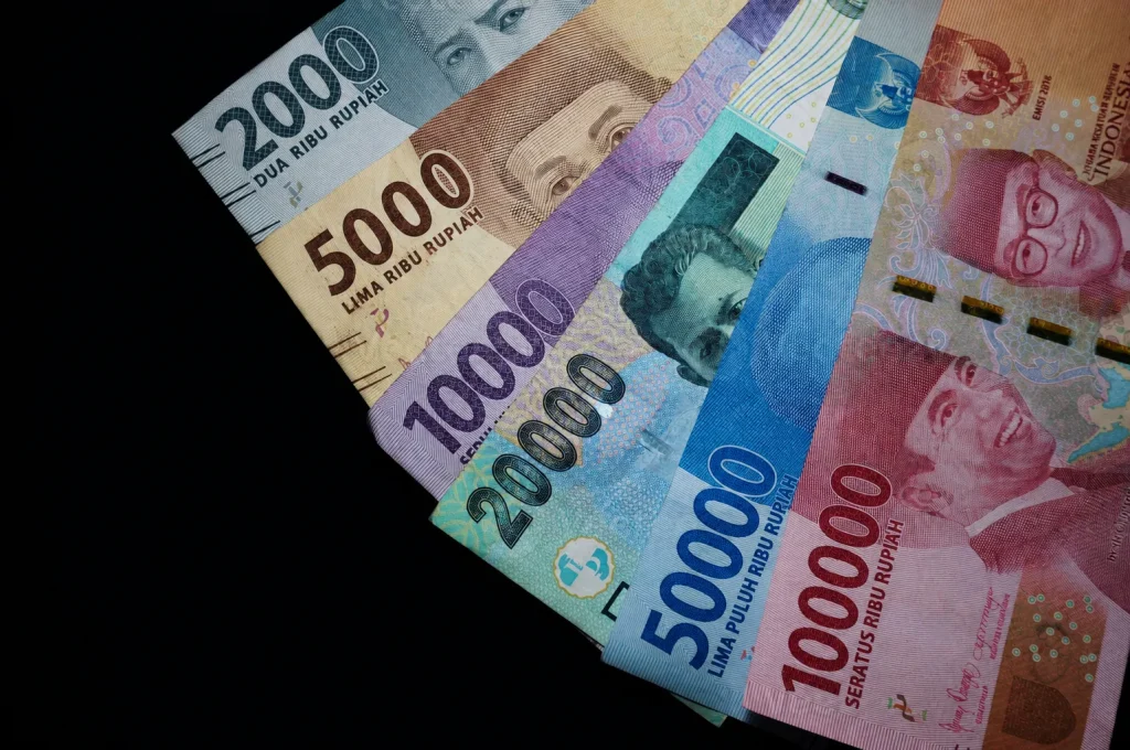 Indonesian Rupiah banknotes in various denominations, Bali visa for Pakistanis fee budget