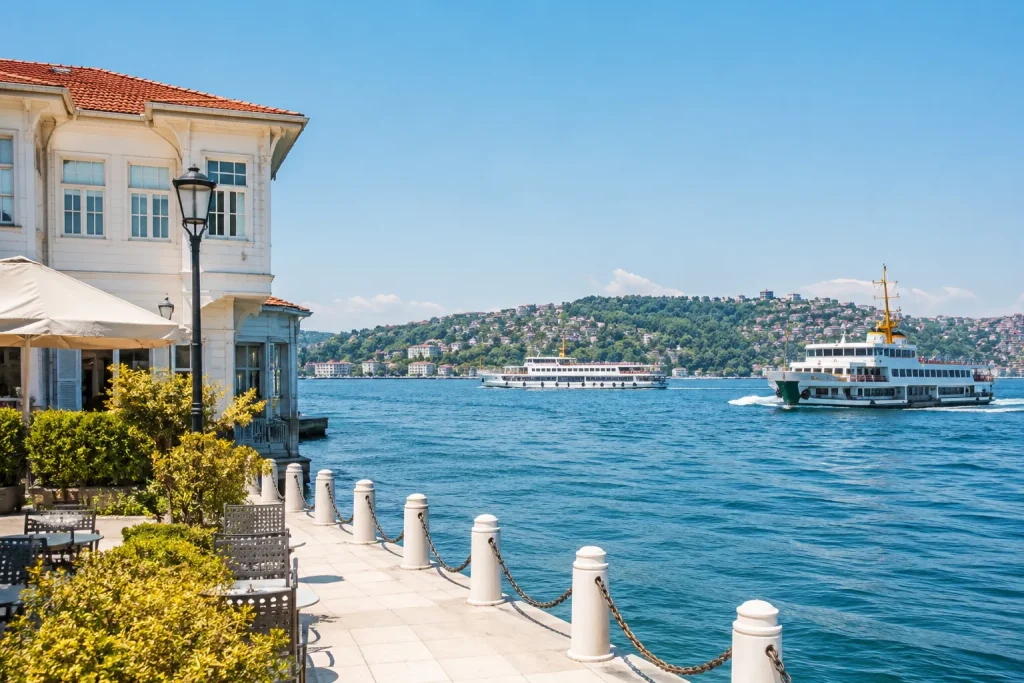 Istanbul's Bosphorus waterfront, calm and safe within Turkey sustainable tourism regions