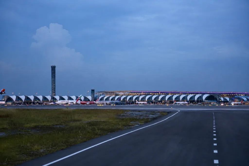 Bangkok airport arrival scene tied to Thailand DTV visa Pakistani entry requirements