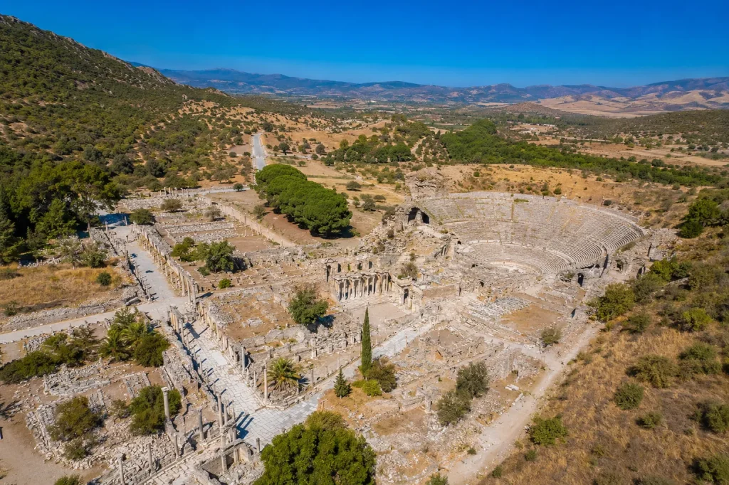 Aerial view of Ephesus, showcasing the scale of Turkey's UNESCO sites