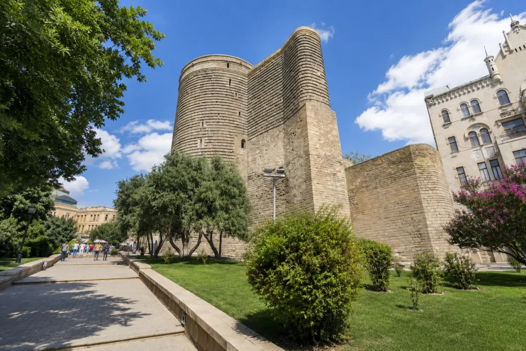 Maiden Tower and cobblestone lanes inside Baku's UNESCO-listed Old City | Azerbaijan visa for Pakistani passport