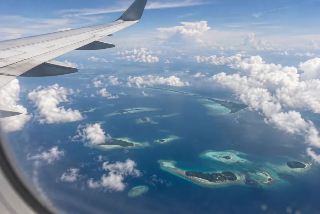 Eastbound flight path over Southeast Asia en route to Bali, avoiding Gulf airspace | Blue Zones Retreat Bali