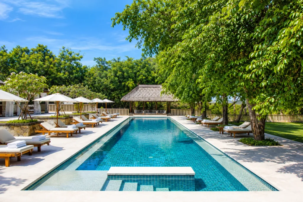 Wellness resort pool in Nusa Dua, priced with a discount window that closes before December school break dates
