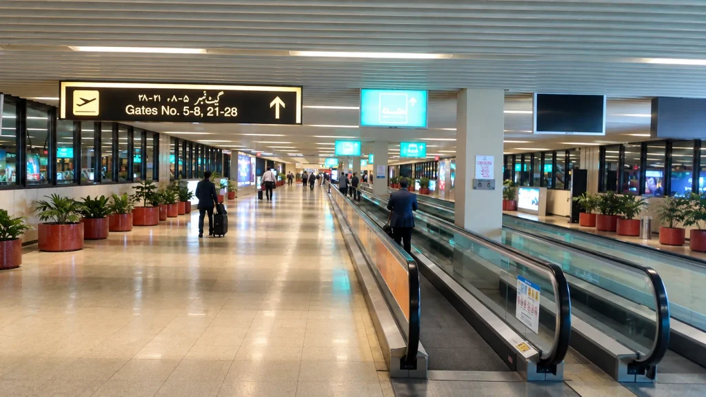 Jinnah International terminal building, the starting point for Karachi airport immigration