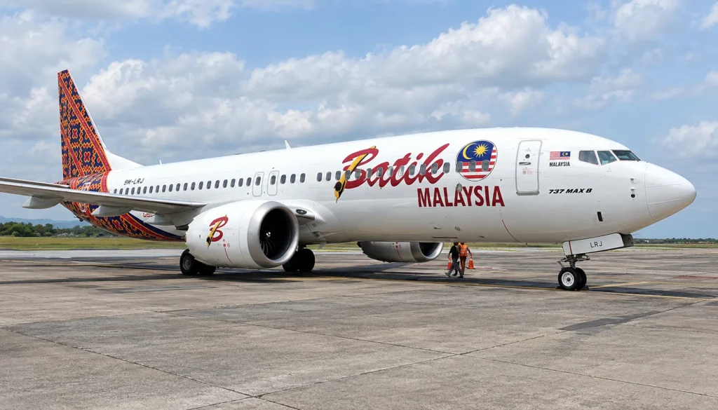 Batik Air Malaysia aircraft, operator of the nonstop Karachi to Kuala Lumpur direct flight