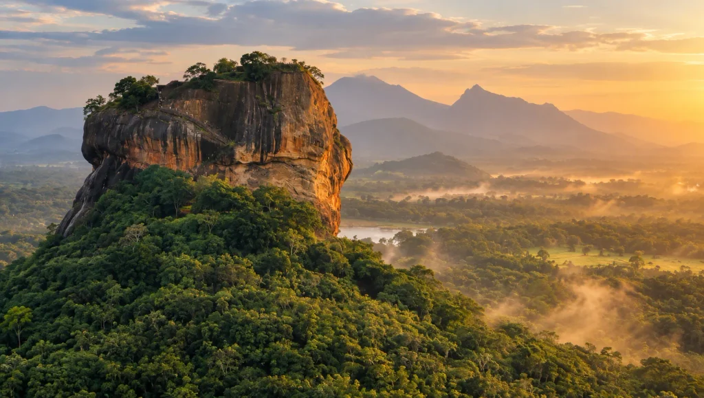 Sigiriya Rock at sunrise, a highlight an AI trip planner Sri Lanka itinerary almost always includes