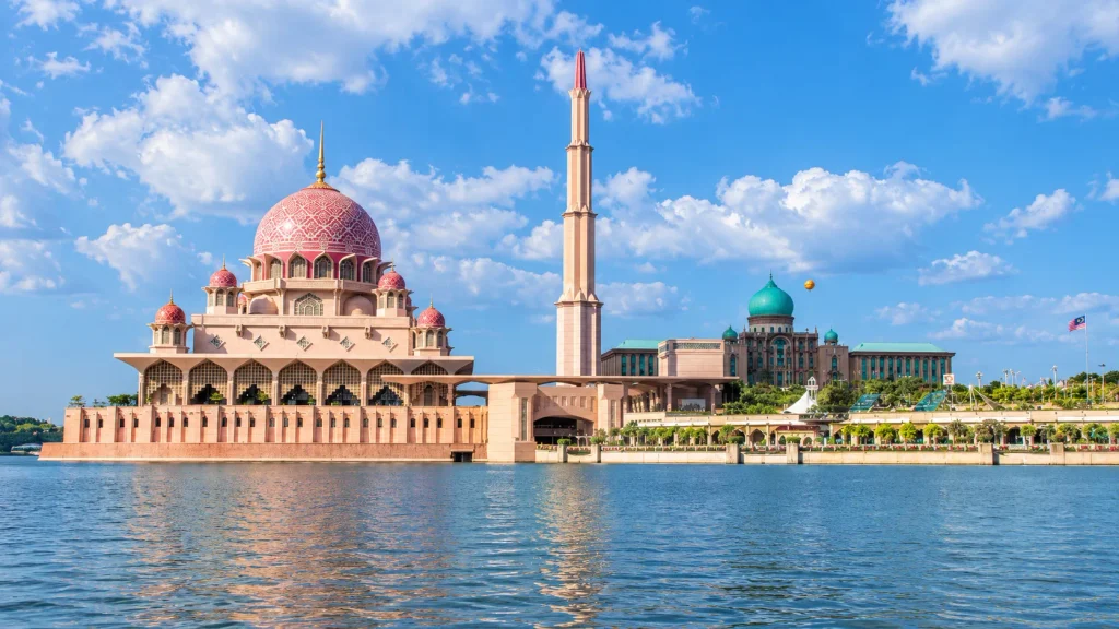Putra Mosque in Putrajaya, a stop on the Kuala Lumpur leg of the trip